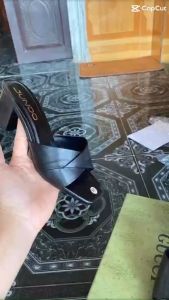 Dép cao gót 5 phân quai chéo mềm đế cao su non đi rất êm chân