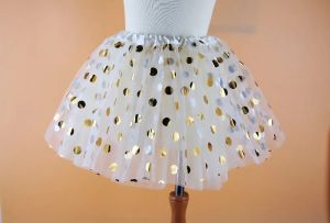 Kids Baby Star Glitter Dance Tutu Skirt For Girl Sequin 3 Layers Tulle Toddler Pettiskirt Children Chiffon 2-8T