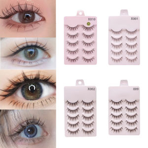 1 Set 5 Pasang Bulu Mata Palsu Bulu Mata Palsu Keriting 3D / Bulu Mata Ekstensi Alami -🌹Tamia