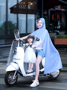 ÁO MƯA NỬA TRƯỚC TRONG SUỐT CHO MẸ VÀ BÉ ÁO MƯA CHE PHỦ TOÀN THÂN KÈM KÍNH CHẮN MƯA