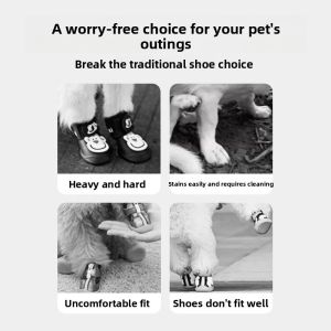 MONLEYTA | Disposable Dog Shoe Covers Waterproof Non-Slip Pet Shoes For Small Dogs Going Out Anti-Dirt Dog Walking Foot Covers