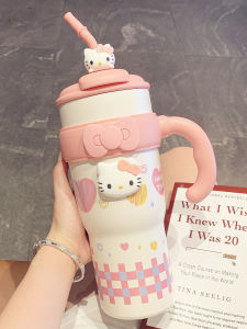 Large Capacity Thermal Cup for Women Office Use Straw Water Cup with Tea Warehouse Cold Proof Ice Dominating Cup Cute Design