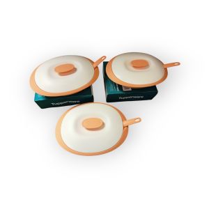 Tupperware 3Pcs  Blossom Saucy Dish Tuffy