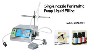 ZONESUN Liquid Automatic Filling Machine Peristaltic Pump Bottle Water Filler Vial Beverage Drink Oil Perfume Small Production ZS-YTDP1