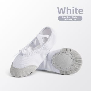 aiwuge | Dance Shoes for Men and Women Adult and Children White Canvas Gymnastics Ballet Yoga Soft Sole