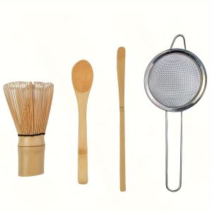4PCS/5PCS/Set Bamboo Tea spoon Matcha Whisk Tea Spoon And Scoop Tea Strainers Tea-making Tools