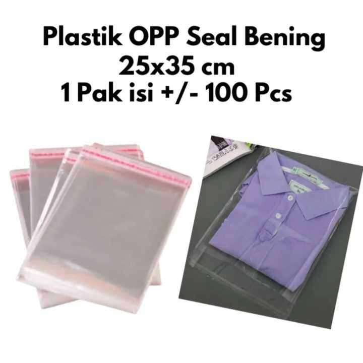 Plastik Opp 25x35 28x35 30x38 35x40 Seal Bening Isi 100 Lembar ...