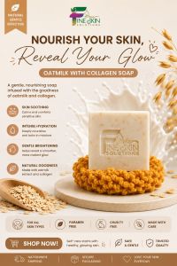 Fine Skin Solutions Oatmilk With Collagen Face & Body Soap-FDA Approved