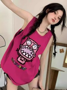 DVDK | Sleeveless Cropped Top Women Summer Fashion  Printed