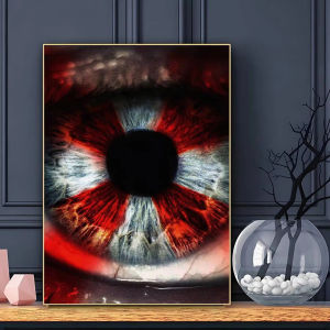 Bandai | Oil Painting By Numbers Abstract Horror Red Eye Windmill Pattern Wall Decor for Living Room Bedroom Home Decor Gift No Frame