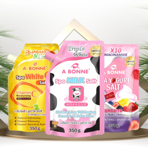 A Bonné Spa Salt Series 350G - Moisturizing Bath Salt for Radiant & Smooth Skin Paraben-Free Fragrance-Free