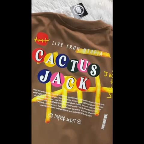 Utopia shirt for man Travis Scott tshirt for woman Streetwear Mcdo t shirt  Cactus Jack Astrowld Spongklong Apparel | Lazada PH