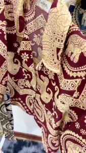 TW22486 Set 3 ชิ้น เสื้อเชิ้ตครอป ช้าง + กระโปรงช้าง กับสายโบว์