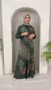 Gamis Twill Rayon Pelangi: Motif Madongan Adam Fashion 5 Ukuran Jumbo