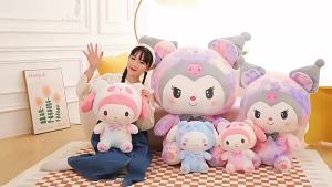 25cm Plush Toy Kuromi My Melody Cinnamoroll Pochacco Doll Birthday Gift Stuffed Plushie Doll