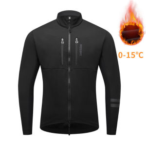 WOSAWE Cycling Jacket Winter Thermal Fleece Coat Men Women Warm Bike Jacket Mtb Cycling Jersey Windproof Bicycle Clothing 0-15℃