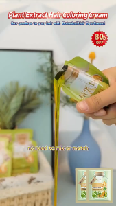 Shamphoo Sachet Pewarna Rambut Hitam Alami Tanaman Gingseng Tanpa Amonia 30ml untuk rambut uban putih Cat Pewarna Rambut Bubble Hair Dye Shampoo