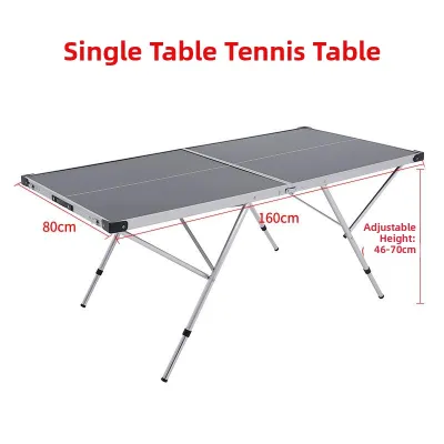 DANBIYIN | Adjustable Height Foldable Indoor Kids Table Tennis Table
