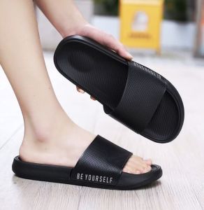 BE YOURSELF Sandal Slop Pria Dan Wanita High Quality Sandal Distro Cowok Slip On