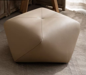 Modern Minimalist Creative Octagonal Small Stool Home Living Room Sofa Footrest Shoe Changing Stool Leather Finish Furniture