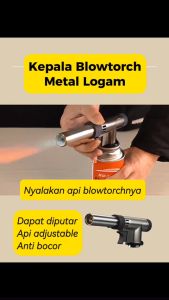 Portable Kepala Gas Torch BBQ Blow Torch Flame Gun Korek Metal Logam