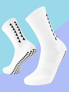 1 Pair Mens Football Socks with Grip Non Slip Anti Slip Athletic Socks with Cushion Pads for Football/Basketball/Hockey