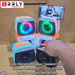 ERRLY X922 Speaker Bluetooth Portable LED Disco RGB Speaker Wireless TWS 2 IN 1 Power Bass + Stand Hp