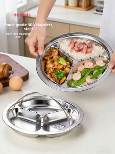 Food-Grade 304 Stainless Steel 3-Partition Steaming Plate