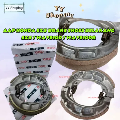 ORIGINAL AAP HONDA EX5 LINING BRAKE SHOES BRAKE BELAKANG REAR BRAKE SHOES PAD EX5 WAVE100 W100 WAVE BRAKE SHOE