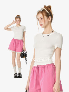Turn Signal | Round Collar Short Sleeve Leisure Fit T-Shirt Short Style