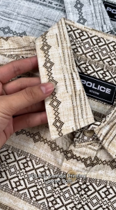 POLICE Kemeja Printing Cotton Soft Regular Fit Pria