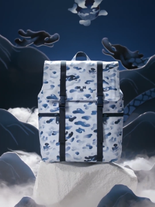 MAH Siro Printed Laptop Backpack With Zipper Compartment 14 inch Tas Ransel Motif untuk Sehari-hari