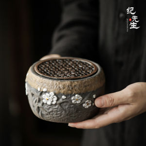 Mr. Jis Retro Tea Set Accessory Candle Heater Home Use Warm Tea Boiler Gongfu Tea Brewing Insulated Tea Stove Ceramic Material