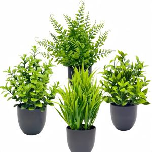 4 Cái/bộ Mini Nhân Tạo Cây Cảnh Cây Cảnh Trong Chậu Cỏ Xanh Trang Trí Trong Nhà Ngoài Trời Nhà Vườn Văn Phòng Phòng Khách Vật Trang Trí