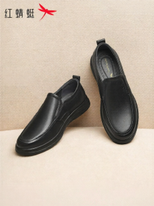 Reddragonfly | Leather Casual Dress Shoes for Middle-aged and Elderly Men Spring Autumn Easy-on Soft Sole Comfort
