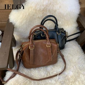 IELGY กระเป๋าถือผู้หญิงสะพายไหล่อเนกประสงค์กระเป๋าสะพายข้างวินเทจเข้ากับทุกชุด