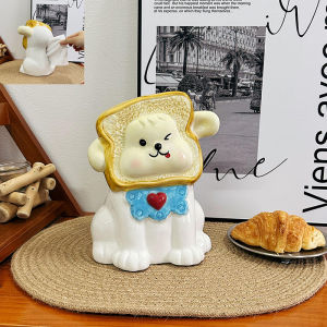 Adorable Puppy Shaped Ceramic Tissue Box Desktop Decorative Item