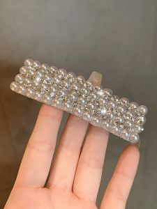 Fashionable Pearl Hair Clip Womens Popular Side Bangs Back of Head Fringe Hairdressing Accessories Elegant Hairpins