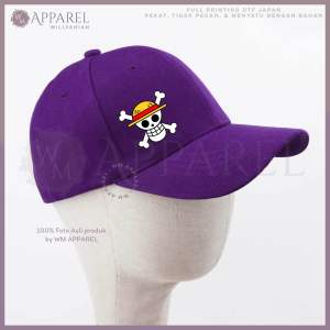 WM APPAREL Topi baseball Logo bendera Anime One Piece Premium quality fabric import