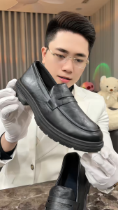 Giày đốc nam derby hottrend mềm đế cao giày da KICK MAN shose penny loafer chunky derby mẫu mới giày lười giày oxford giày đi dự tiệc giày cưới
