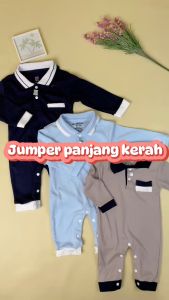 Jumper Panjang Bayi Kerah / Sleepsuit Baju Bayi Kerah