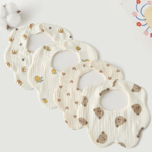 Pure Cotton Muslin Baby Bibs Saliva Towels Spring Summer Autumn Winter Anti Spit up Waterproof Newborn Infant Feeding Bibs