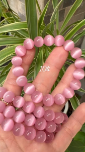 Vòng Tay Chuỗi Nữ Đá Mắt Mèo Hồng Nhẹ Nhàng Xinh Size Hạt 10mm Hợp Các Chị Em Mệnh Hỏa Mệnh Thổ đeo có 250k/1c ạ