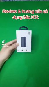 Micro thu âm cài áo K12 giúp lọc ồn thu âm khoảng cách xa hiệu năng âm vang kết nối không dây với điện thoại PC quay video livetream vlog.