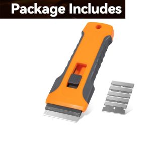 Stain Cleaning Scraper Scraper Tool with 5 Additional Glass Blades Window Scraper Glass Scraper Extendable Scraper