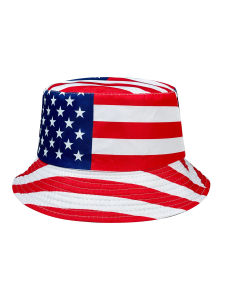 Patriotic American Flag Bucket Hat Reversible Casual Style Foldable Suitable for Independence Day and Everyday Use Stylish Design with Stars and Stripes.