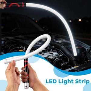 Flexible LED Flashlight Stick 73cm Rechargeable High Brightness Flashlight Professional Silicone Work Light for Car Repar