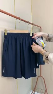 SINRANSINYA丨quần short nam-Quần đùi nam Lụa băng Quần đùi tập thể dục thường ngày khóa kéo bên hông quần bóng rổ Quần đi biển mỏng nhanh khô