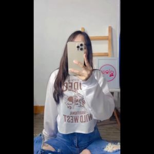 SWEATER WANITA CROP ROD WILD WEST FLEECE (LD 110 P 43)