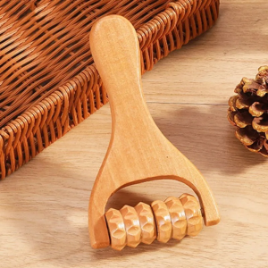 Wooden Roller Massager Therapy Body Massager Face Shoulder Neck Hand Push Rolling Massager Body Soothing Relaxing Massage Tools